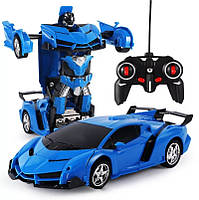 Радіокерована іграшка Робот-трансформер Оптимус Прайм синього кольору