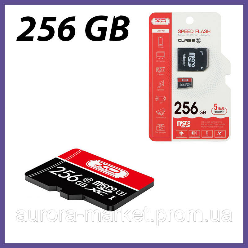 Карта памяти SD Micro 256 gb Микро сд флешка 256гб для телефона ...