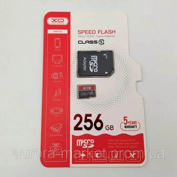 Карта памяти SD Micro 256 gb Микро сд флешка 256гб для телефона ...