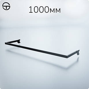 Дуга L10-8315, кв.15х30мм, L 1000мм (0.8мм), чорна. Торговельні аксесуари для стійок, стелажів, рейлів у магазин одягу