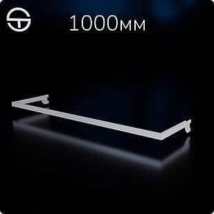 Дуга L10-8315, кв.15х30мм, L 1000мм (0.8мм), біла. Торговельні аксесуари для стійок, стелажів, рейлів у магазин одягу