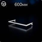 Дуга L6-8315, кв.15х30мм, L 600мм (0.8мм), чорна. Фурнітура для торгових стелажів та стійок вішалок для одягу, фото 8