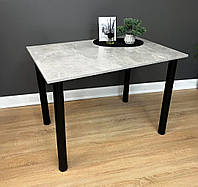 Стіл сірий (бетон) ніжки чорні матові 102/69/75 у кухню
