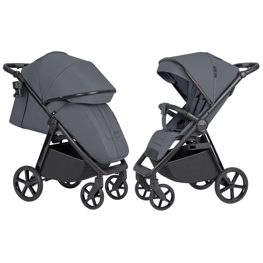 Коляска прогулянкова CARRELLO Bravo SL CRL-5520 Deep Grey 2024, сіра, візочок Карелло Браво