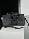 Чоловіча сумка Луї Віттон чорна Louis Vuitton Black Keepall Bandouliere 50 Monogram, фото 7