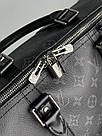 Чоловіча сумка Луї Віттон чорна Louis Vuitton Black Keepall Bandouliere 50 Monogram, фото 6