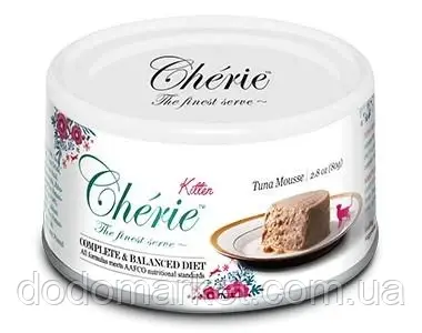 Консерви для кішок Cherie Complete&Balanced Tuna Mousse Мус із тунця для кошенят 80 г, фото 1