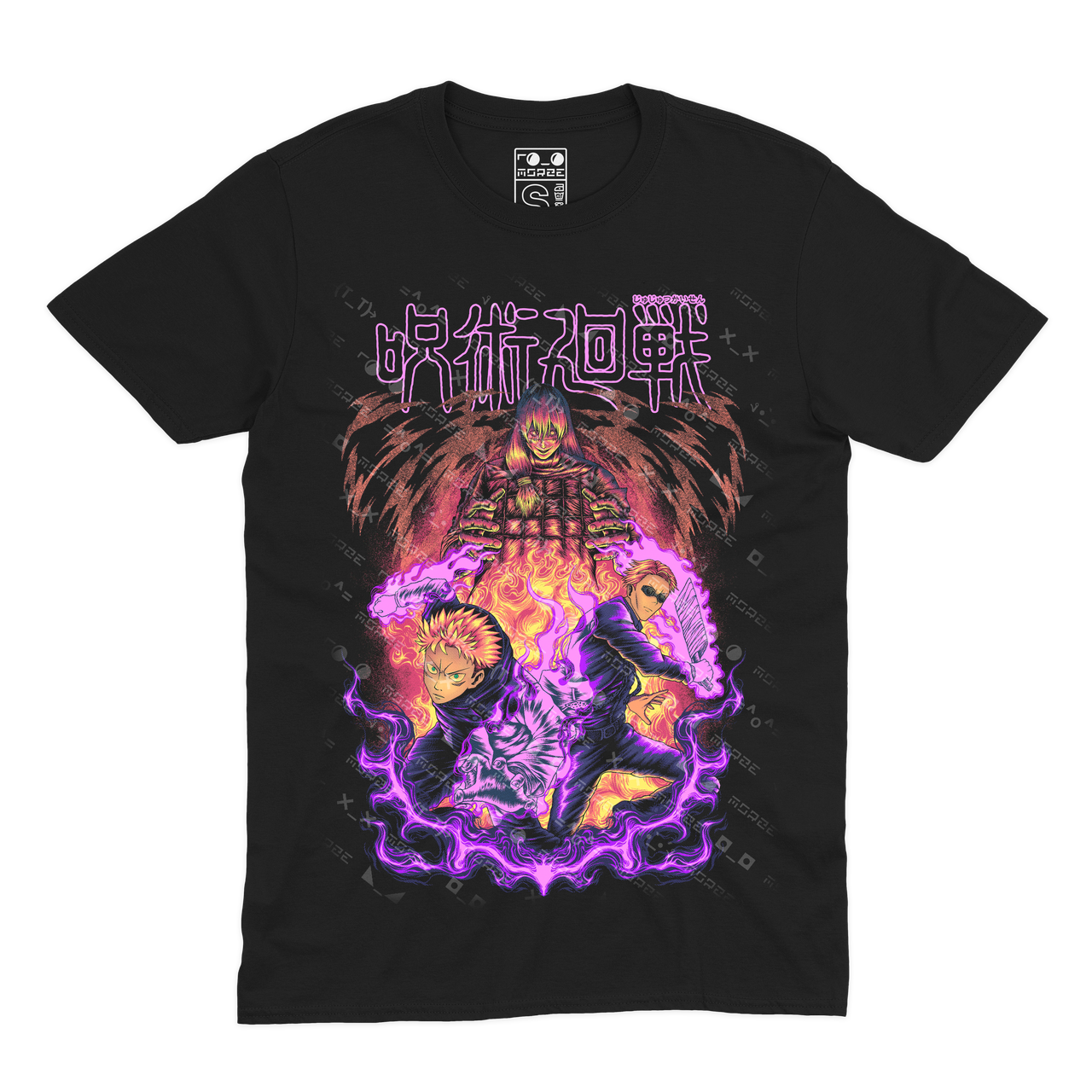Футболка чорна Morze Jujutsu Kaisen V6, фото 1