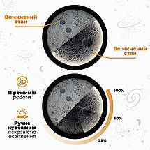 Світильник світлодіодний декоративний «Зворотня сторона Місяця», LED 18,3W, 4000-4500K, ДУ, діаметр-50см., чорний, фото 2