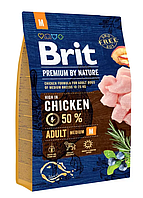 Сухой корм Брит Brit Premium Adult M для взрослых собак средних пород (от 10 до 25 кг), 3 кг