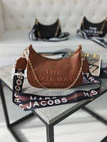 Женская коричневая сумка клатч The Tote Bag от Marc Jacobs на плечевом ремне качественная