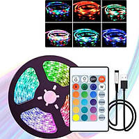 Светодиодная лента LED RGB USB APP SF-2 самоклеющаяся 5 м с пультом ДУ на 300 диодов (F-S)