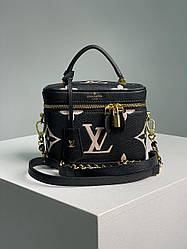Жіноча сумка Луї Віттон чорна Louis Vuitton Black Vanity PM Bag Monogram