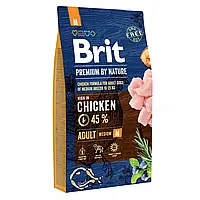 Сухой корм Брит Brit Premium Adult M для взрослых собак средних пород (от 10 до 25 кг), 8 кг