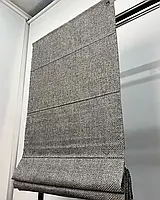 Римськ штора, фактурна рогожка в стальному кольорі RM 135