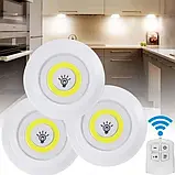 Набір сенсорних нічників з пультом LED light Набір бездротових ламп 3 шт., фото 4
