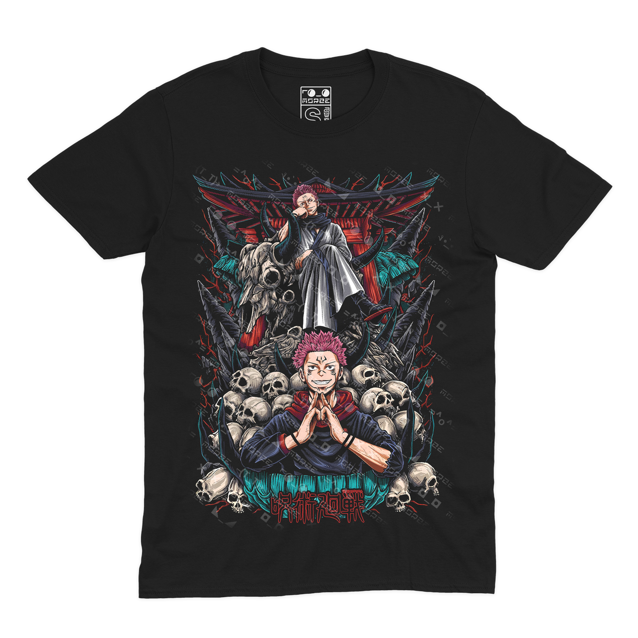 Футболка чорна Morze Jujutsu Kaisen  V12, фото 1