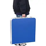 Стіл для розкладний пікніка з 4 стільцями туристичний стіл для відпочинку посиленный| Розкладний стіл Синій, фото 6