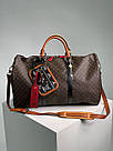 Чоловіча сумка Луї Віттон коричнева Louis Vuitton Brown Keepall Bandouliere Bag, фото 4