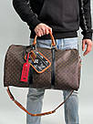 Чоловіча сумка Луї Віттон коричнева Louis Vuitton Brown Keepall Bandouliere Bag, фото 8