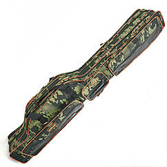 Чoxол для вудилищ ECLIPSE 1,50 м каркасний, камуфляж, помаранчеві і чорні вставки, 3 секції 1050CP