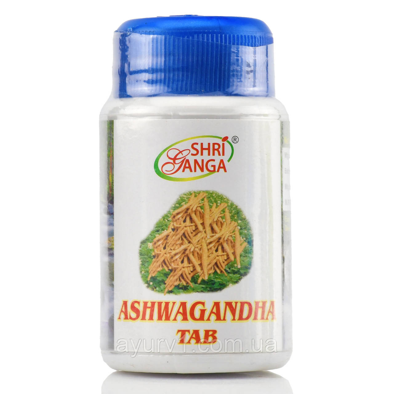 Ашвагандха таб,Ashwagandha tab, Shri Ganga,400 mg активної речовини,60 таб.біодобавка
