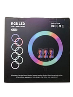 Кольцевая светодиодная Led лампа RGB-MJ-18 45см (Белый и цветной свет) (F-S)