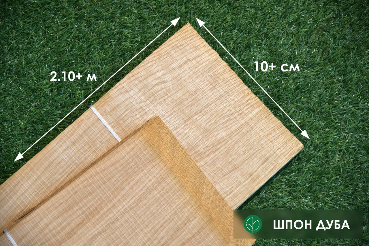 Шпон дуба - 1,5 мм, довжина 0,8 - 2,05 м / ширина від 10 см (III ґатунок), фото 1