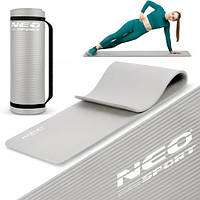 Каремат, коврик для тренировок, фитнеса и йоги Neo-Sport NS-922 183 см x 60 см серый