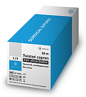 Шовний матеріал Медітек капрон USP 2/0 (М3), кручений, незабарвлений, 75 см, без голки стерильний - NTS-20445