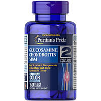 Препарат для суставов и связок Puritan's Pride Chondroitin Glucosamine MSM 2 Per Day Formula, 60 каплет CN2379