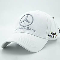 Кепка Mercedes-Benz, брендовая автомобильная кепка, бейсболка белая Мерседес