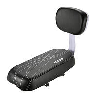 Сиденье для ребенка на багажник велосипеда с подножками и спинкой Saddle SD01 Black/White (F-S)