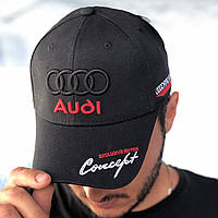 Кепка AUDI, брендова автомобільна кепка, бейсболка чорна Ауді