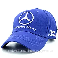 Кепка Mercedes-Benz, брендовая автомобильная кепка, бейсболка синяя Мерседес