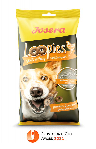 Josera Loopies mit Geflügel ласощі для собак, хрусткі крокети зі смаком свійської птиці, 150гр
