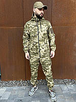 Костюм камуфляжний чоловічий 'Terra' міцний + футболка, Армійський піксельний зелений комплект Штани та Куртка