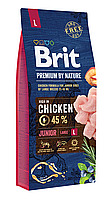 Сухой корм Брит Brit Premium Junior L для щенков и молодых собак крупных пород (от 3 до 24 месяцев),15 кг