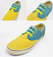 Еластичні шнурки без зав'язок сірі 16шт для взуття. Силіконові шнурки без застібок для кросівок, фото 6