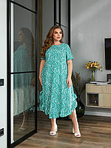 Літнє плаття довгі вільні рукави жатка розміри батал, фото 4