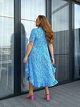 Літнє плаття довгі вільні рукави жатка розміри батал, фото 3