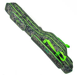 Чохол для вудилищ ECLIPSE 1,35 м каркасний, камуфляж, салатові і чорні вставки, 3 секції, 3 секції 1035YH