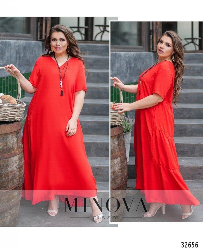 Стильна жіноча сукня, тканина "Штапель" 52, 54, 60 розмір 52