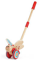 Дерев'яна каталка Метелик Hape E0340 розвиваюча іграшка з дерева для дівчаток та хлопчиків