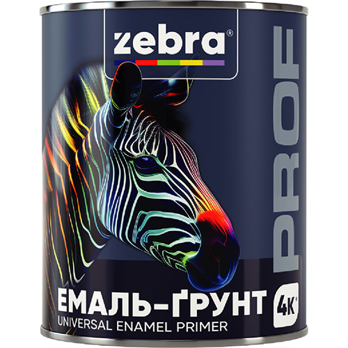 Фарба емаль-грунт серія PROF 2,5кг 060Р Оранжевий Zebra Зебра