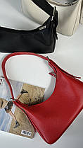 Жіноча сумочка з натуральної шкіри, стильна шкіряна сумка, червоний жіночий клатч