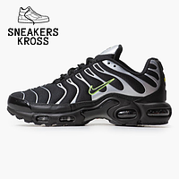 Чоловічі кросівки Nike Air Max Plus TN Black Silver Green, Демісезонні кросівки Найк Аір Макс ТН Плюс