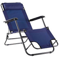 Крісло шезлонг розкладачка для пікніка MH-3068 L 178х60 см розкладний садовий шезлонг, лежак-шезлонг Синій