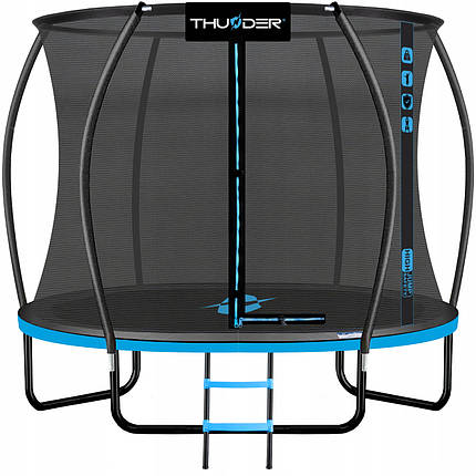 Батут із внутрішньою сіткою THUNDER Inside Ultra 10FT 312 см Black/Blue, фото 1