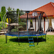 Батут із внутрішньою сіткою THUNDER Inside Ultra 10FT 312 см Black/Blue, фото 4